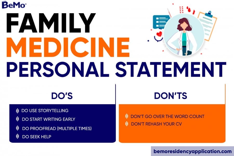 Family Medicine residency personally statement past